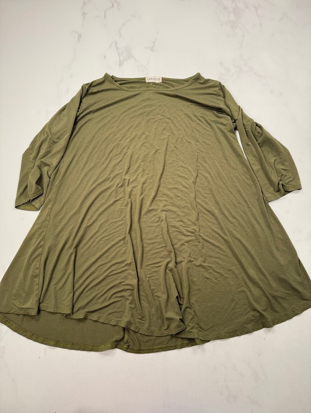 Larace Blouse Khaki 90s VTG Minimalist - Womens 2X